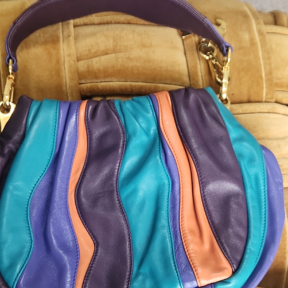 Prada Vibrant Leather Shoulder Bag - Picture 2 of 4